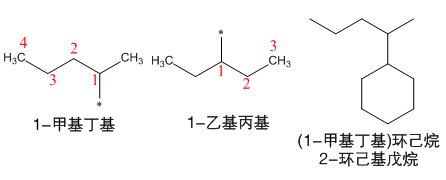 关于正戊烷的基团的命名